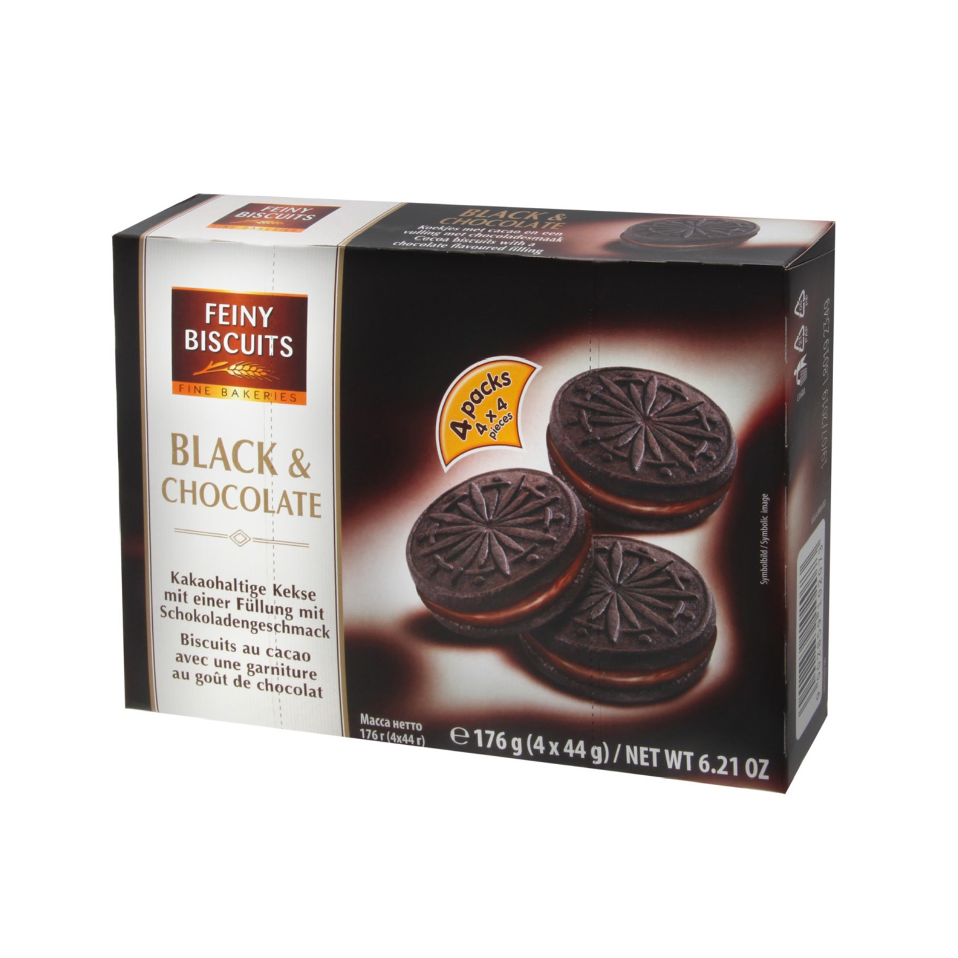 Блэк кук. Feiny Biscuits. Черное печенье. Feiny Biscuits печенье. Печ. Black&Chocolate 176г (4х44г) сэндвич.